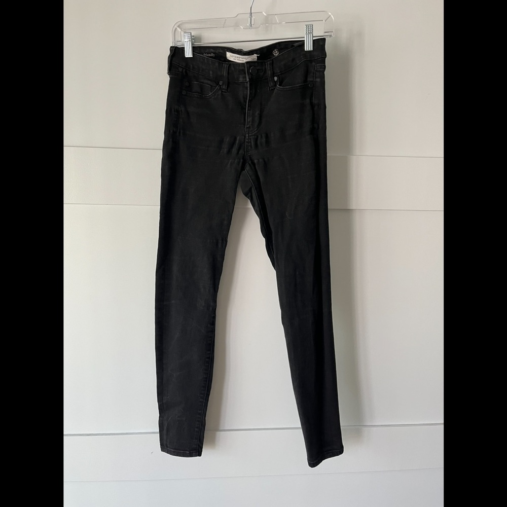 Liverpool Los Angeles Mid Rise Black Skinny Jeans Size 4/27